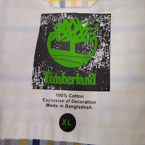 Timberland Men's Plaid Button Down Short Sleeve Shirt - XL - Picture 3 of 11